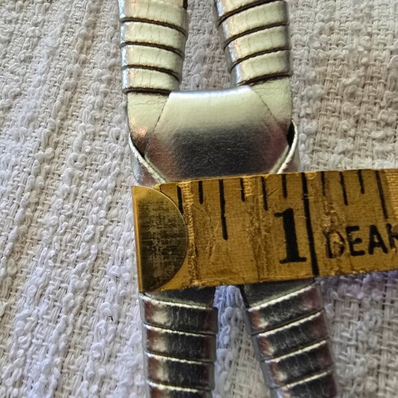 Vintage Silver Leather Link Belt - Picture 6 of 6